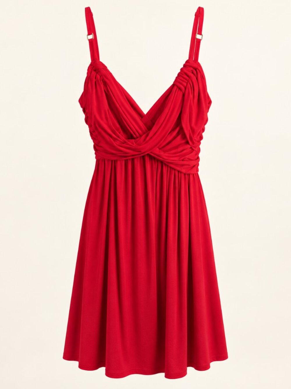 BCBGMAXAZRIA Red Ruched Cocktail Dress Size 6